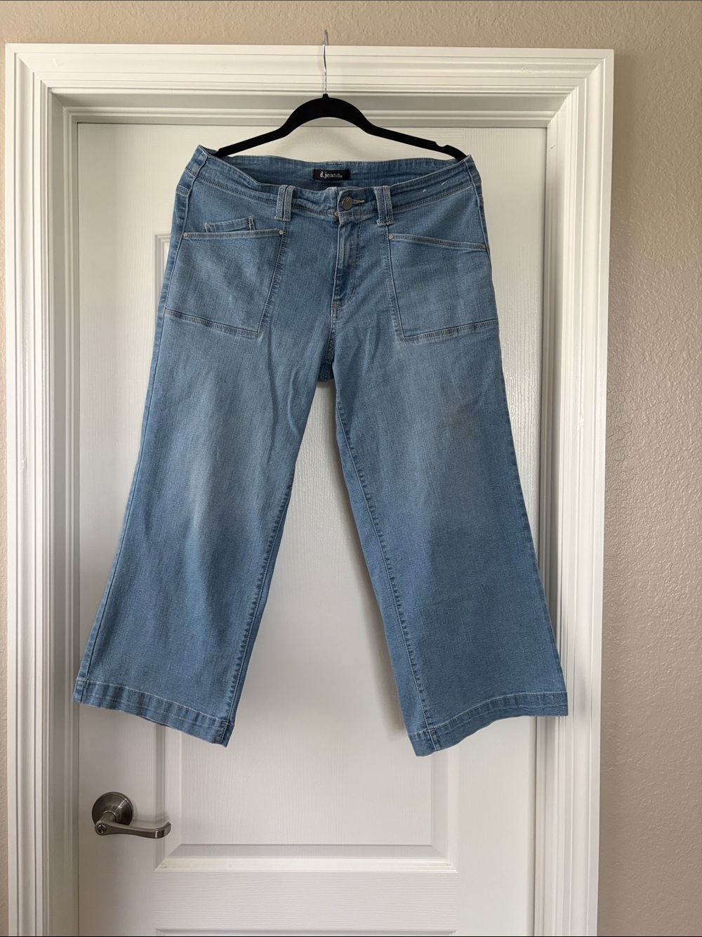 d. jeans Light Blue Cropped Wide-Leg Jeans